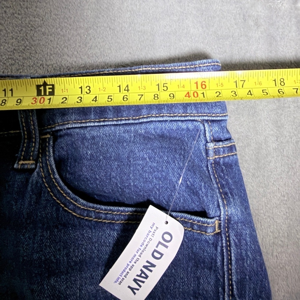 New Old Navy Wow Boyfriend Jeans Womens 8 Short Mid Rise Medium Wash Blue Denim - Picture 5 of 6